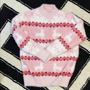 Pink and Red Sweater